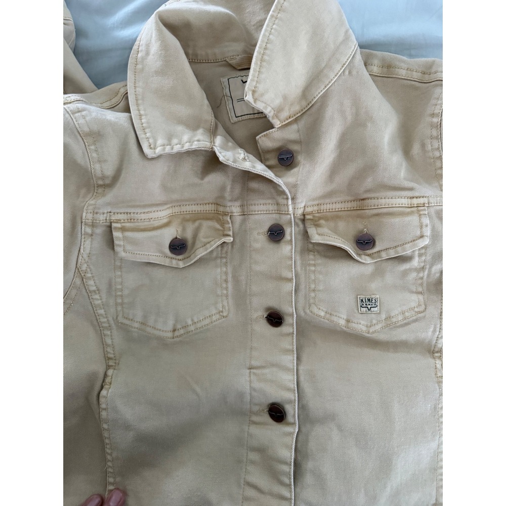 Kimes Ranch Art of the Cowgirl Tan Denim Jacket Medium Western Rodeo - Picture 5 of 10